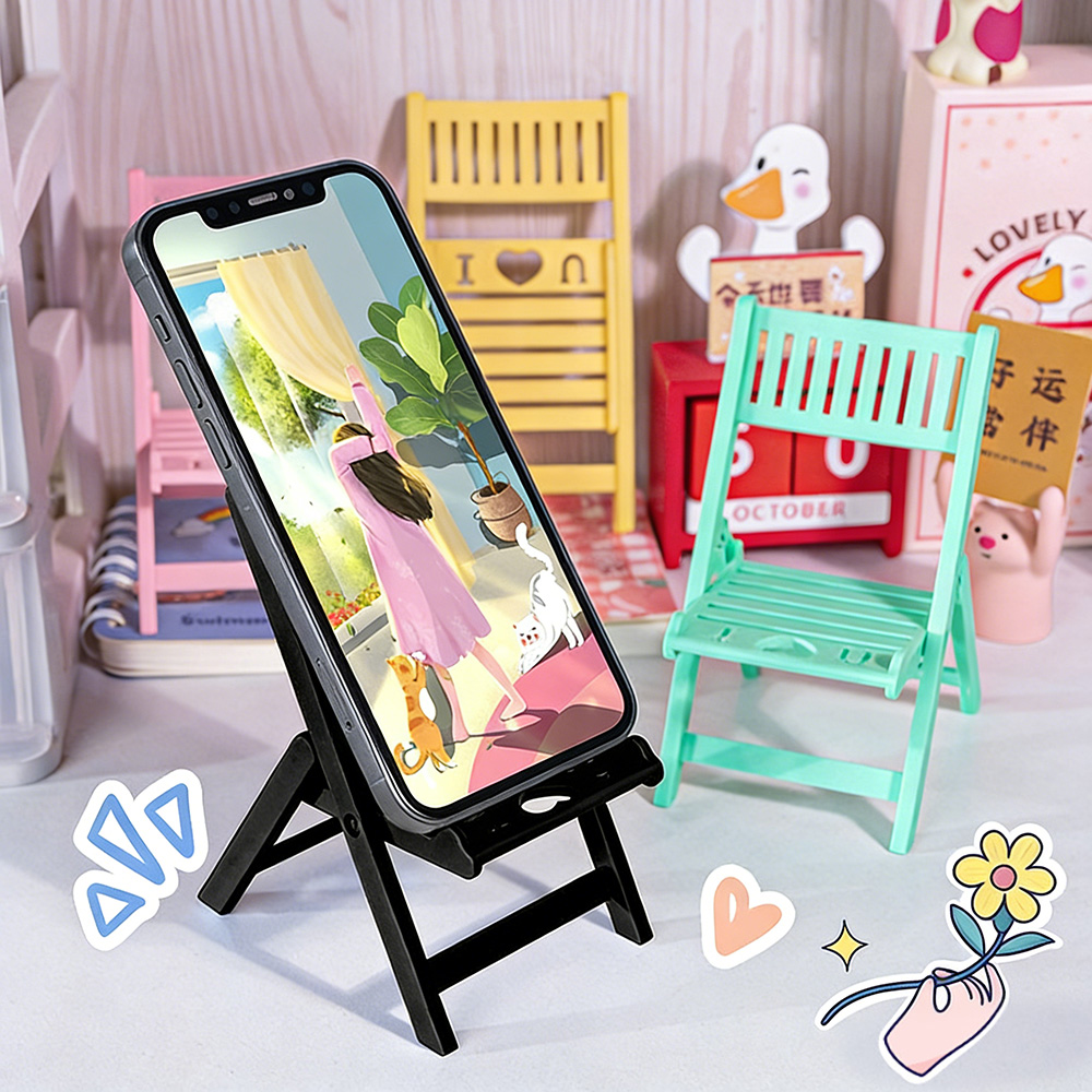Mini Folding Chair Phone Stand - Kawaii Tech Accessories 评论和价格
